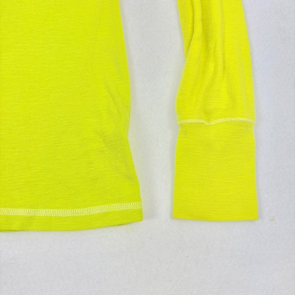 Y2K Aeropostale Top Womens M Henley Long Sleeve‎ Shirt Stretch 2000s Yellow - Picture 4 of 8